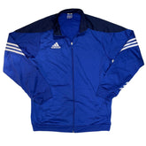 Vintage Y2K Adidas zip track top blue white navy size large